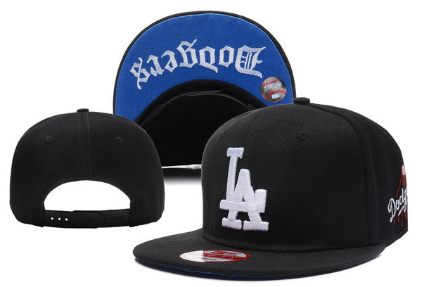 Los Angeles Dodgers Black Snapback Hat XDF 1